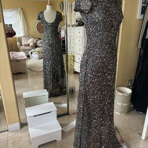 Adrianna papell elegant formal floor length dress